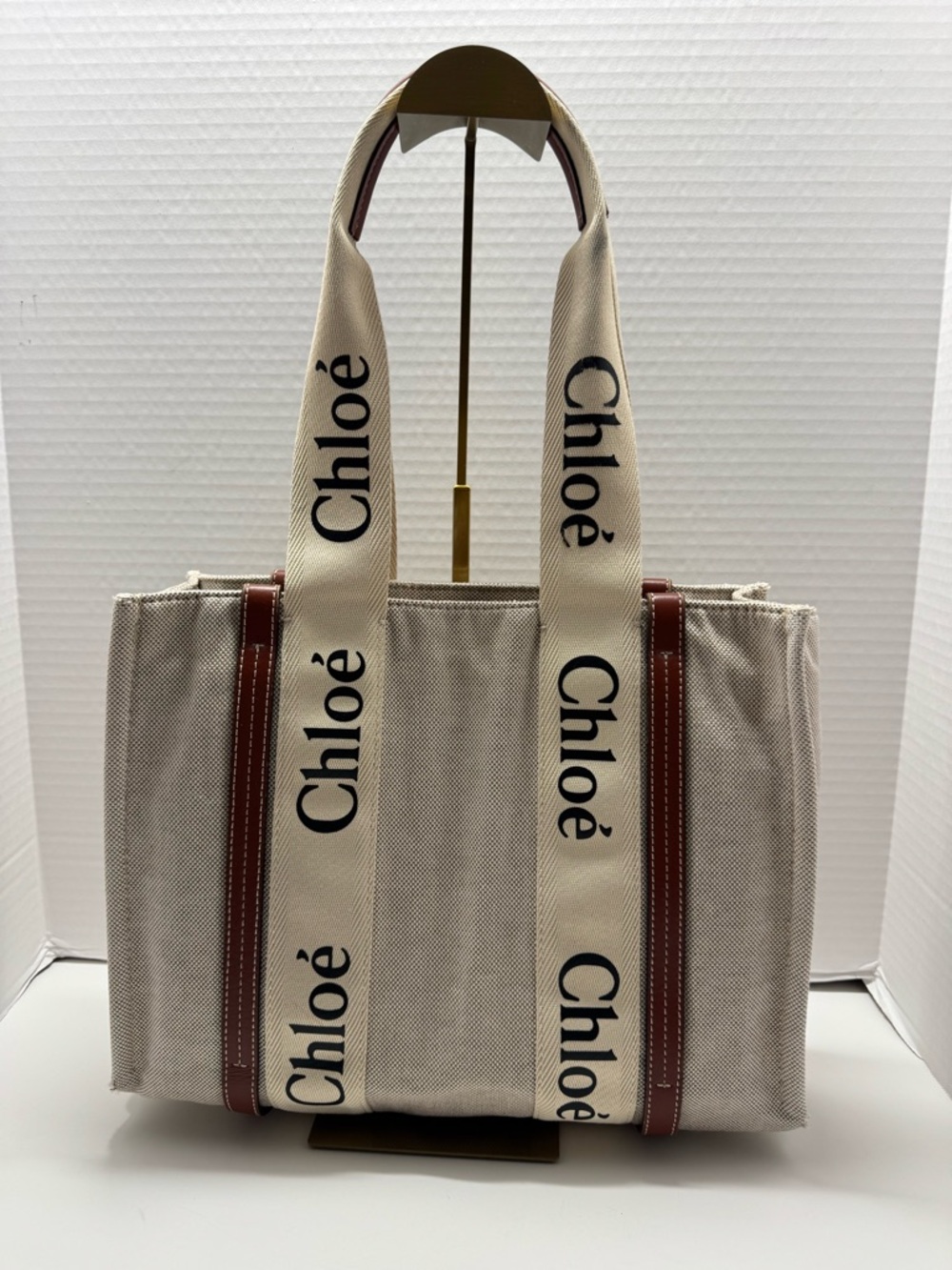 CHLOE Medium Woody Linen Tote